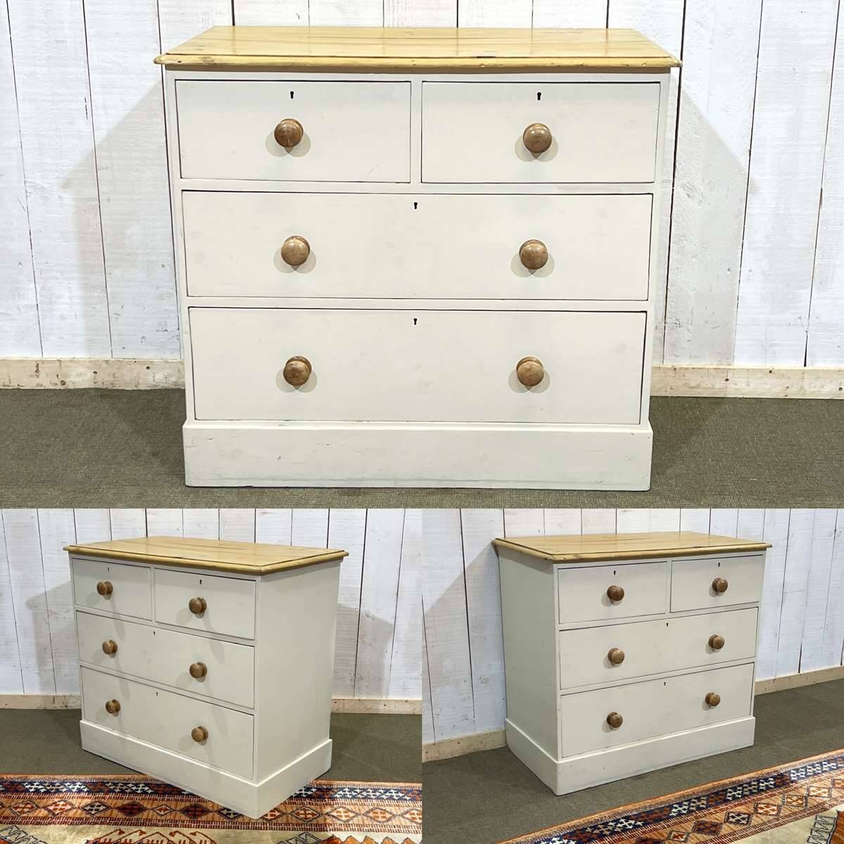 Commode anglaise fin XIXème en sapin