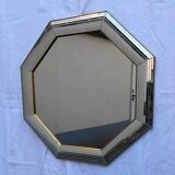 Belgian octagonal mirror "Deknudt Mirrors" from the 80s
