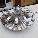 Suspension vintage aluminium + verre