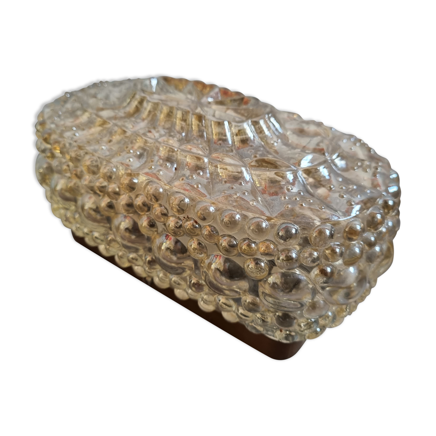 Glass ceiling lamp 60s