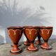 6 earthenware stemmed glasses / handcrafted ceramic work