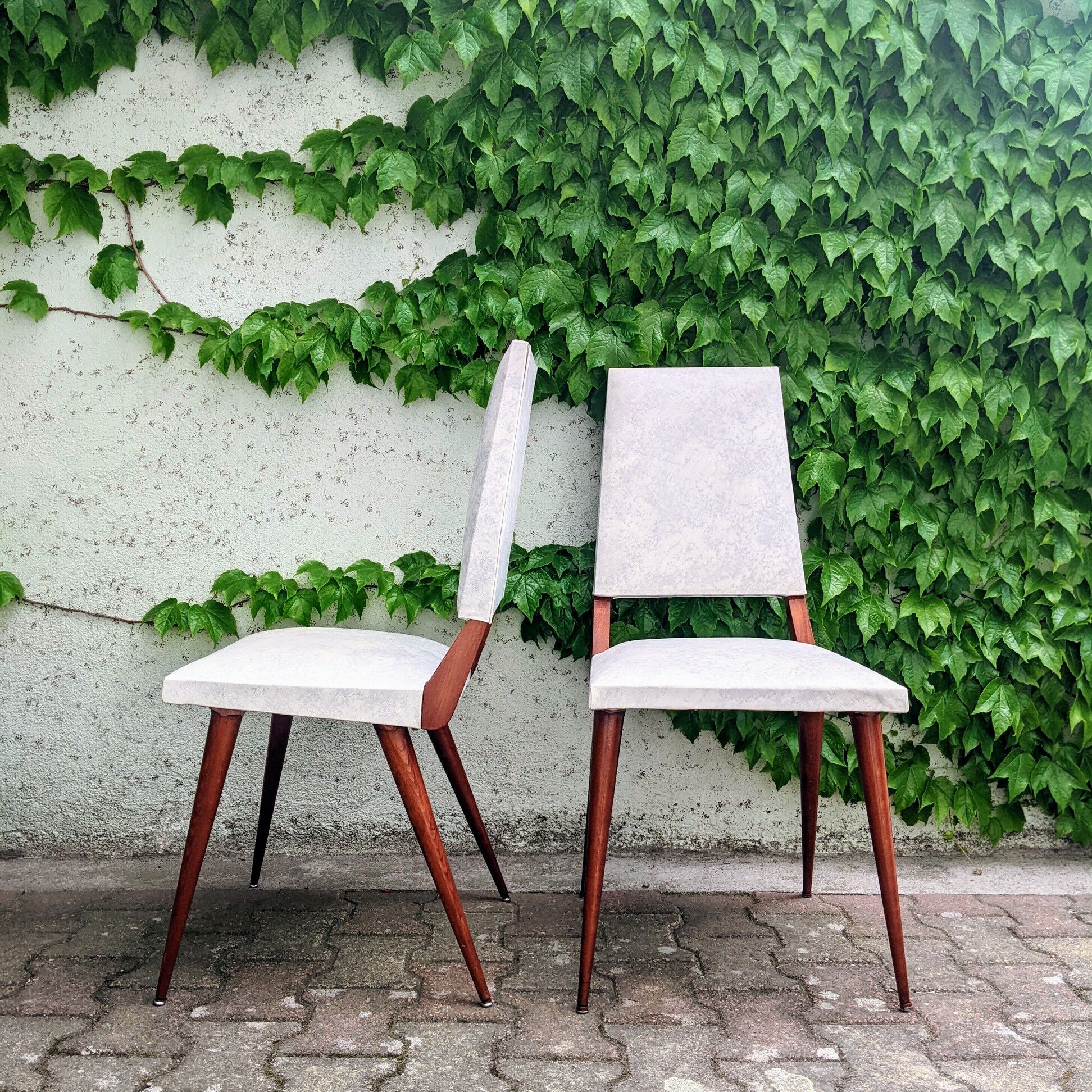 Chaises de salon pieds compas années 60