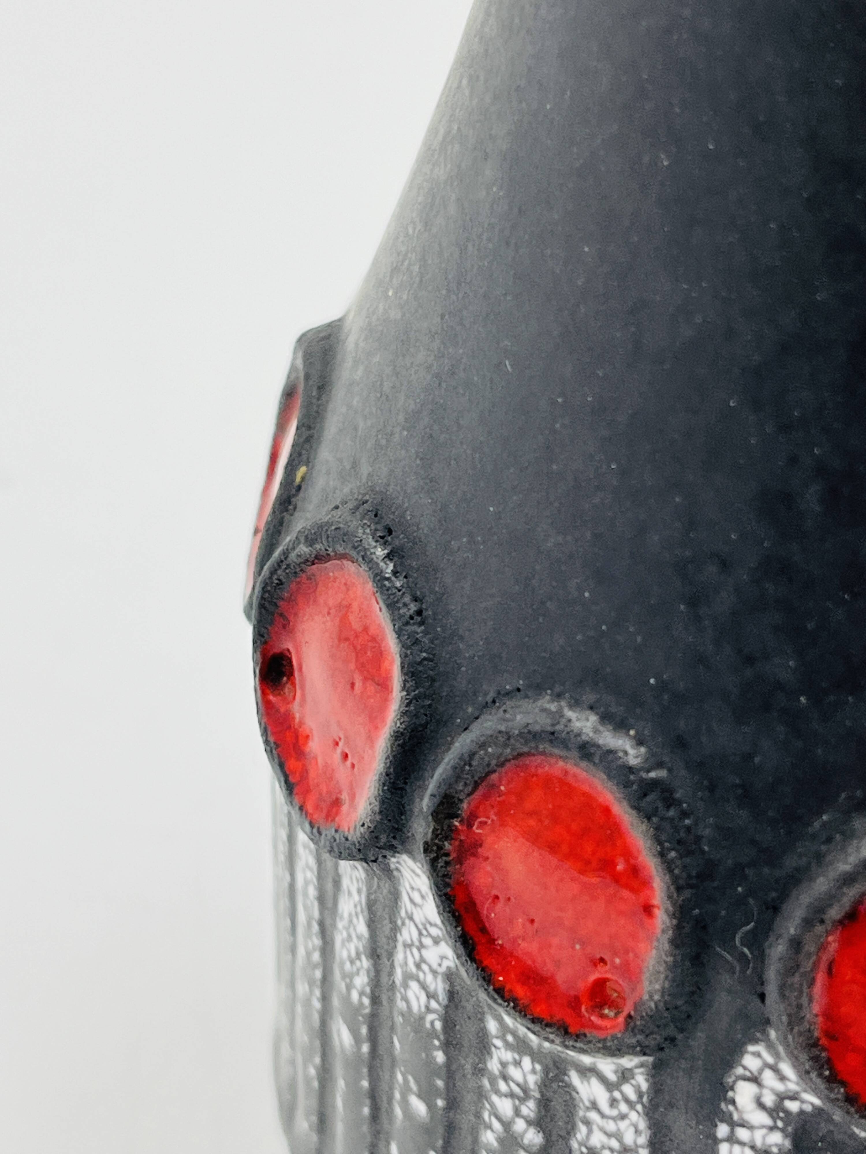 Vase Schlossberg Isle Stéphan black red vintage