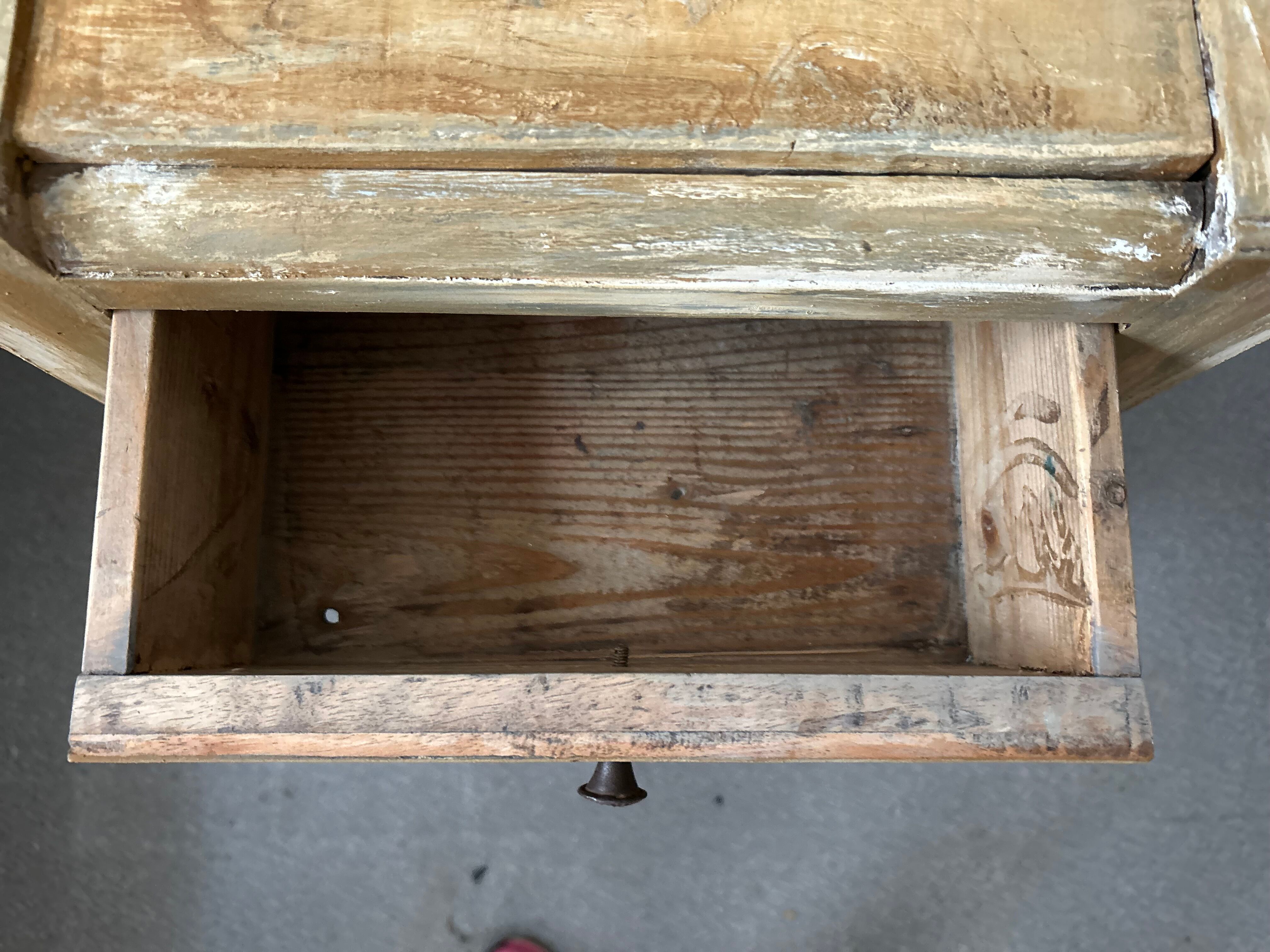 Meuble d'entrée console patinée