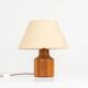 Solid teak table lamp by Kirk Copenhagen (Denmark, 1960s).