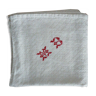 Old monogram tea towel