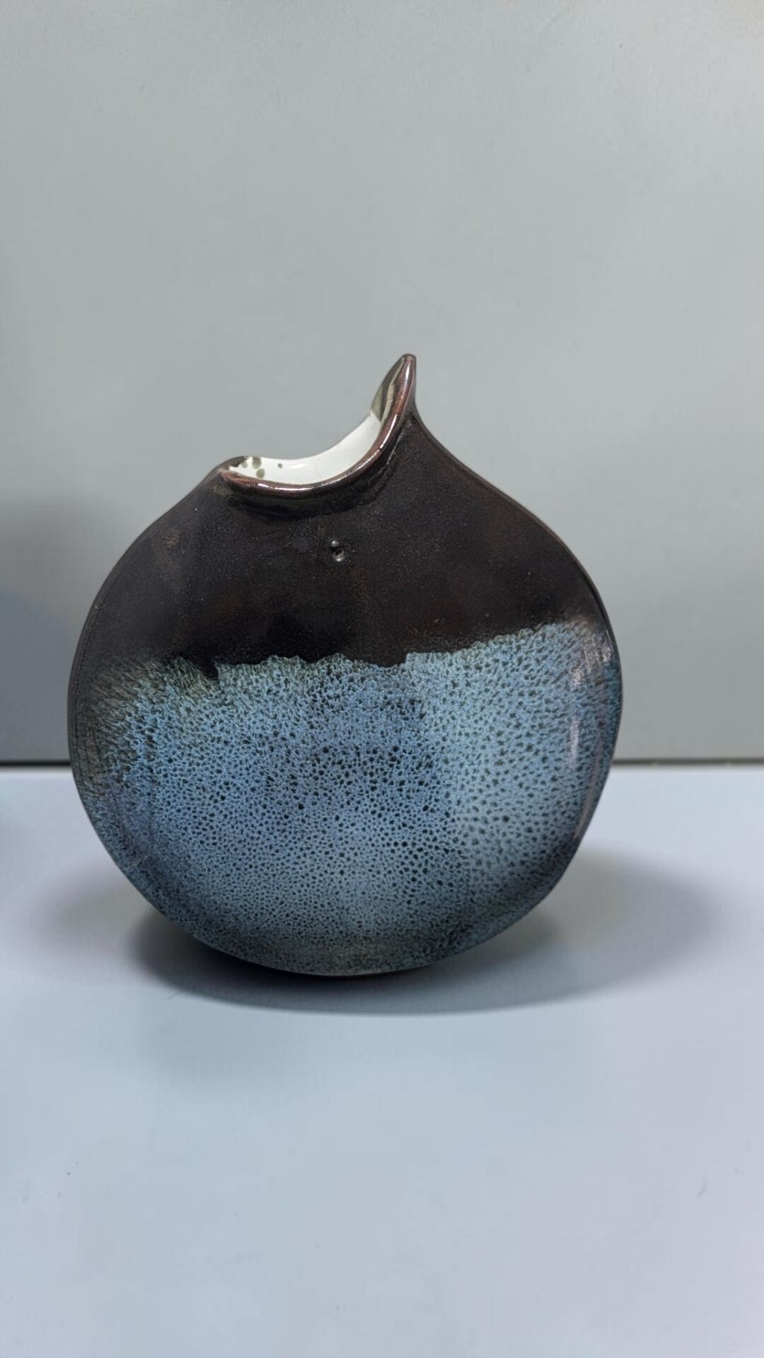 Wall vase in ceramic signed Liévois – piece of French craftsmanship