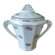 Sucrier en porcelaine décor floral
