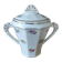 Sucrier en porcelaine décor floral