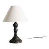 Vintage Danish Mid Century Sculptural Cast Iron Table Desk Lamp, 1940s