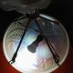 René Lalique, pendant light, opalescent chandelier, "Dahlias", signed, excellent condition.