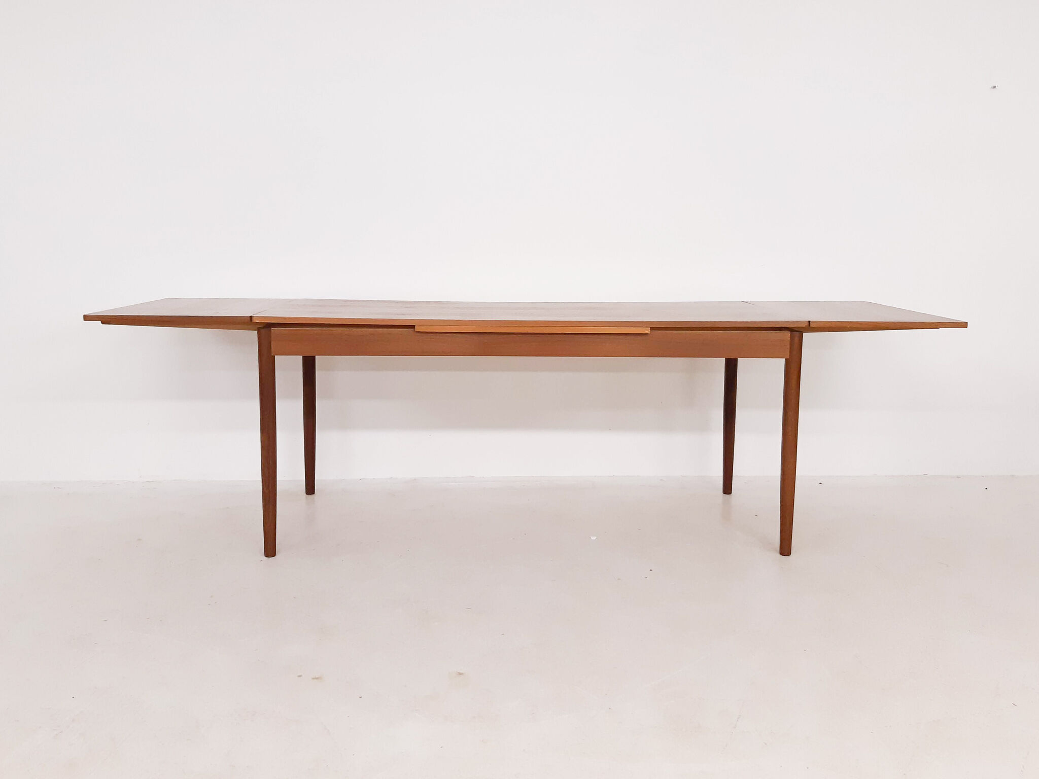 Teak extendable dining table, The Netherlands 1950's