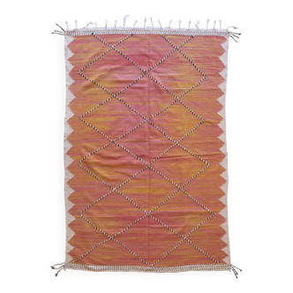 Pink Peach Kilim Rug - 300 x 192 cm