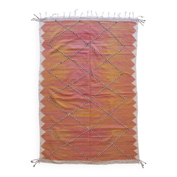 Pink Peach Kilim Rug - 300 x 192 cm