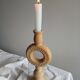 Chandelier in raw red stoneware