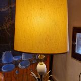 Lampe oeuf d'autruche et ananas style Jansen