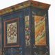Cabinet de mariée en folk art peint antique de ferme rustique 1863