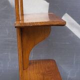 3-shelf oak wall shelf