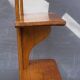 3-shelf oak wall shelf