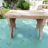 Antique bench stool in solid wood