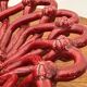 Antique fruit basket in woven ceramic Vallauris