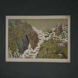 Lithograph by Henri Rivière Aspects of Nature - The Cliff