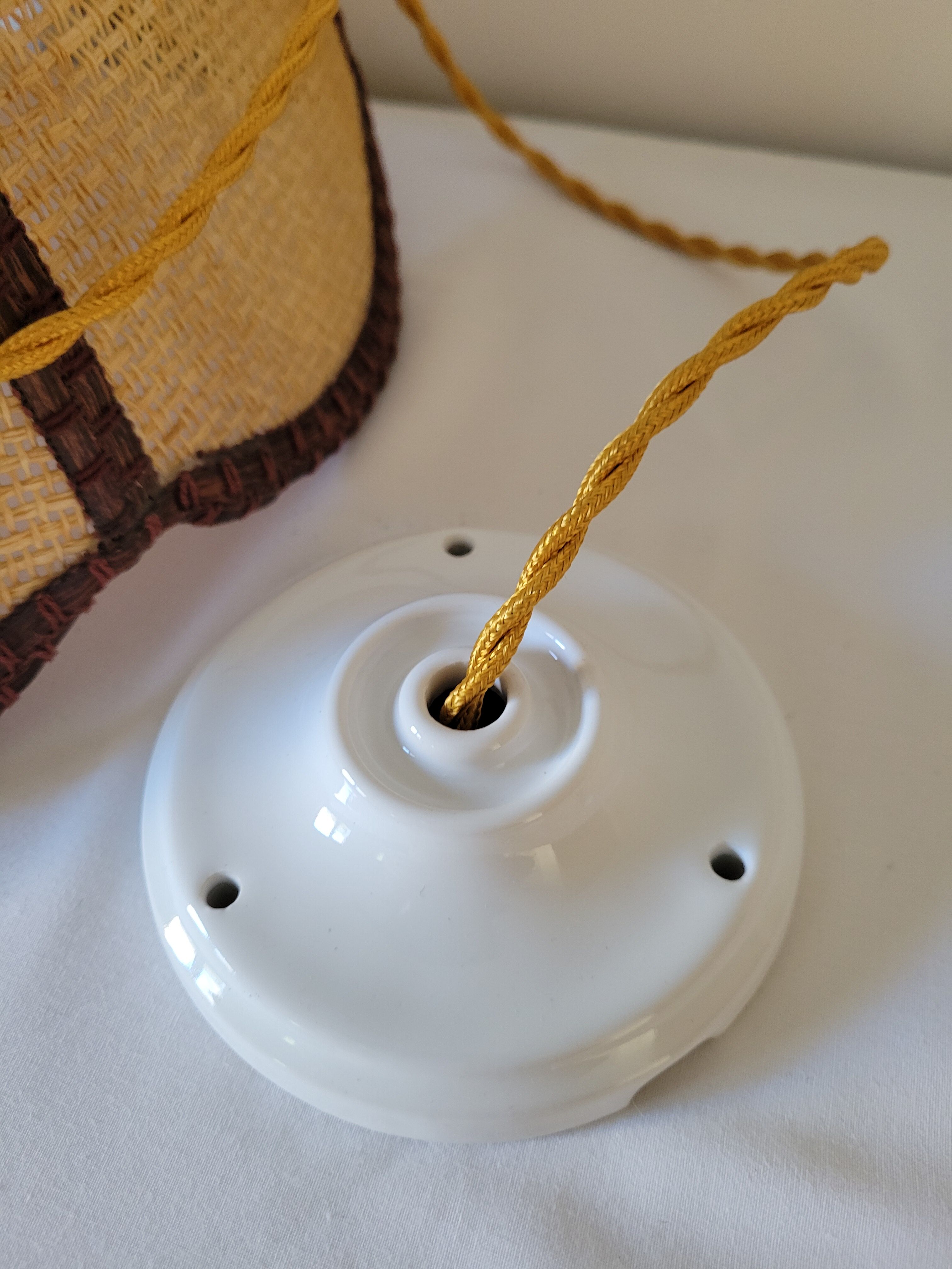 Rattan flower suspension