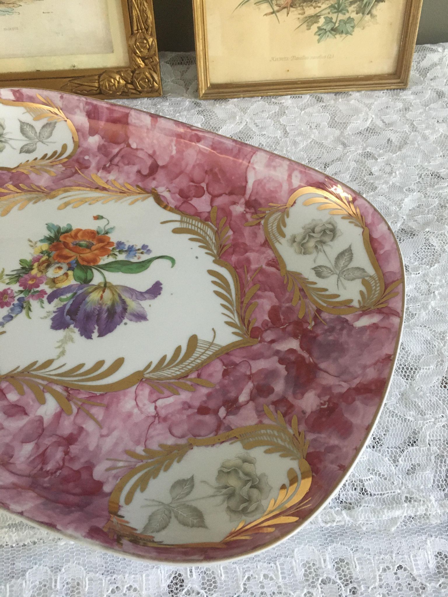 Plat ancien en porcelaine de Copenhague