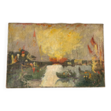 Impressionist landscape painting