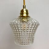 Vintage glass tulip hanging lamp