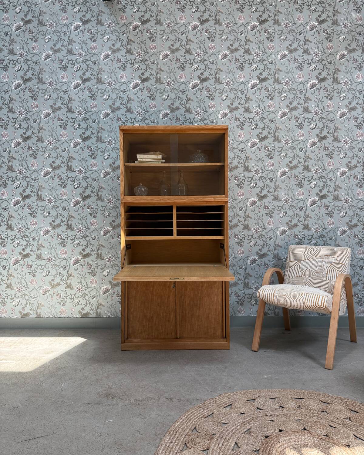 60s-70s oak secretary desk (renovated)