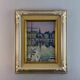 Small port town Oil on canvas