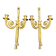 Pair of gilded bronze wall sconces in the Louis XVI style. 20th century.