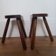 Set of 2 tripod stools