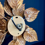 "Masca Italy" petal wall light in gilded metal - 1970.