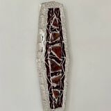 XL "stained glass" wall sconce, glass and cement, Sweden 1950