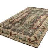 Handmade Traditional Indian Area Rug Fine Oriental Wool Carpet- 122x187cm