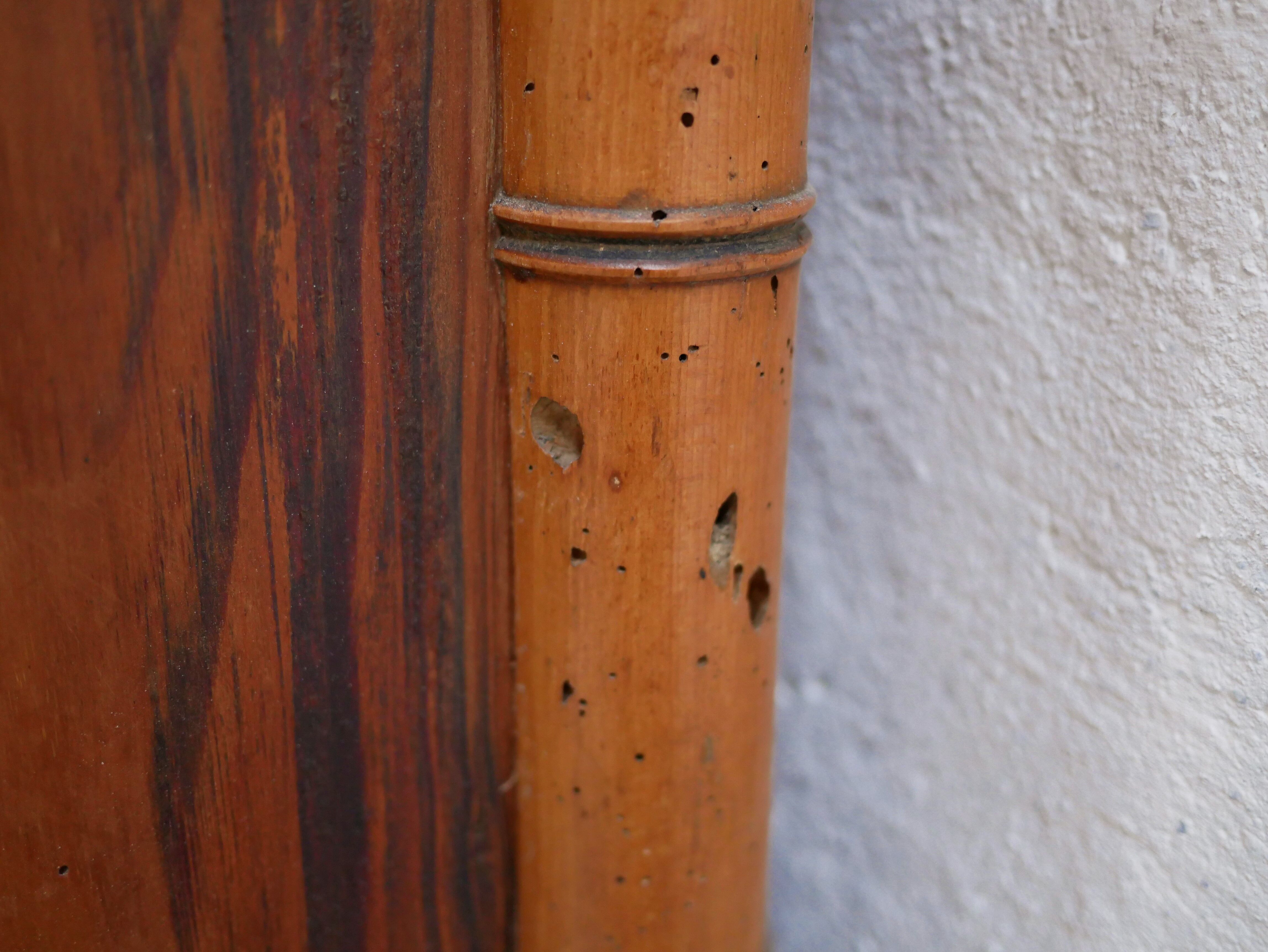Armoire bambou vintage en bois