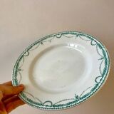 set of 4 flat plates in Terre de Fer Saint Amand model René 19th century