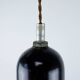 Industrial Black Metal Lamp with Visible Patina