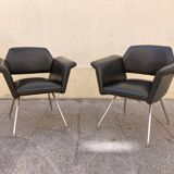 2 fauteuils par Joseph Andre Motte, Steiner, 1958