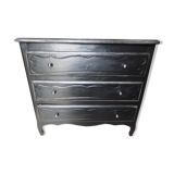 Louis XV style 3-drawer chest of drawers with steel buttons