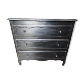 Commode 3 tiroirs de style louis XV avec ses boutons en acier