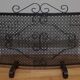 Wrought iron fireplace screen