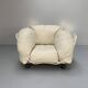 Edra Corbeille Armchair – In ivory white leather