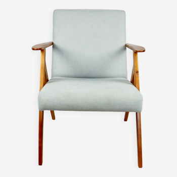 Vintage light blue turquise armchair, 1970s