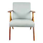Fauteuil bleu clair turquoise, années 1970