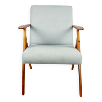 Vintage light blue turquise armchair, 1970s