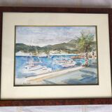 Watercolor port view