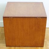 Large wooden box with brass handles